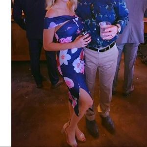 Adorable floral one strap dress